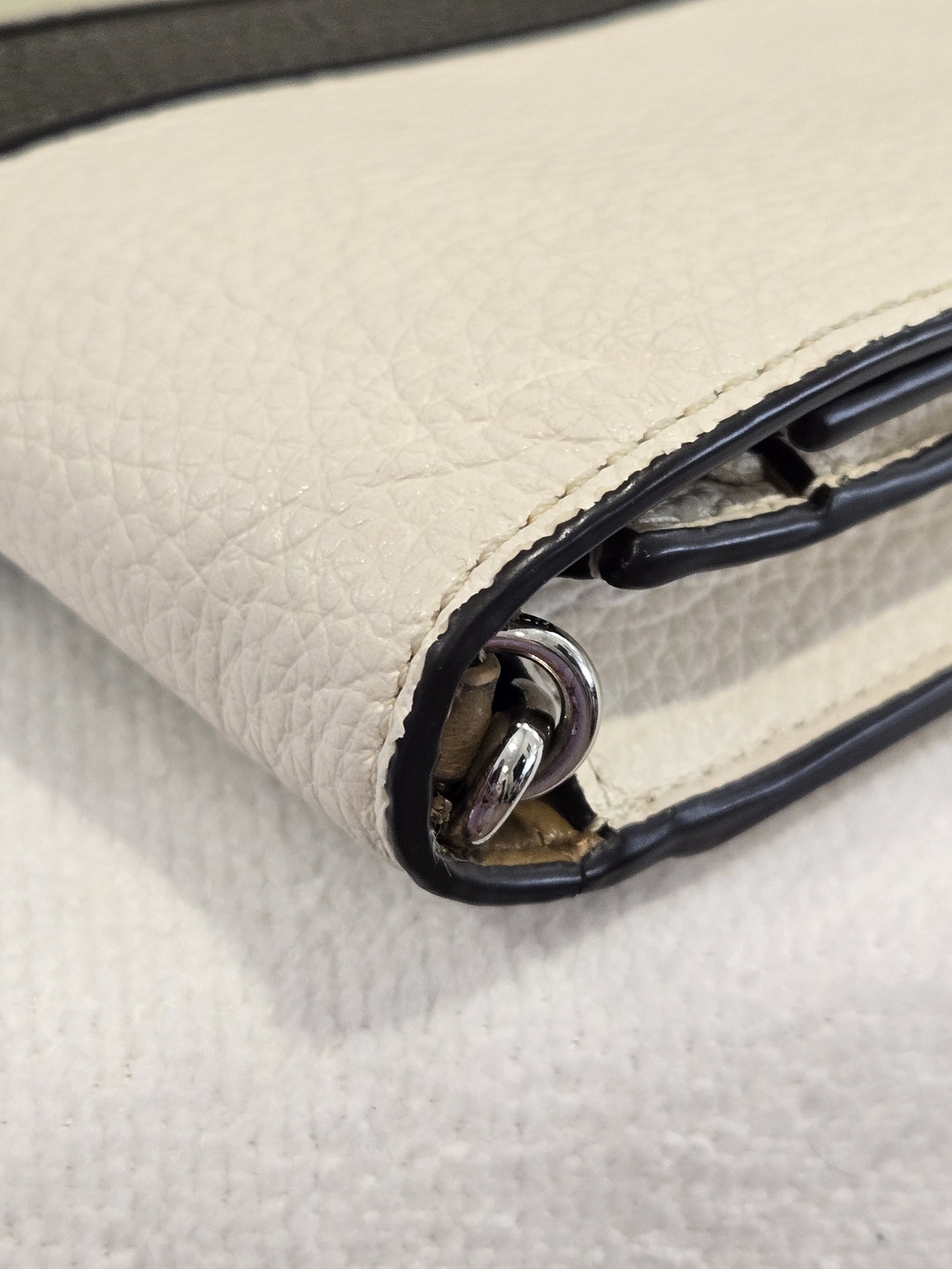 Coach Anna Fold Over Clutch Crossbody with Racing Stripe - Picture 8 of 16